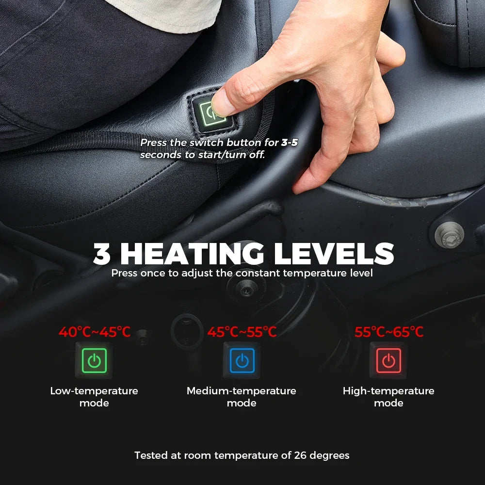 12V Heated Seat Cover motorbike