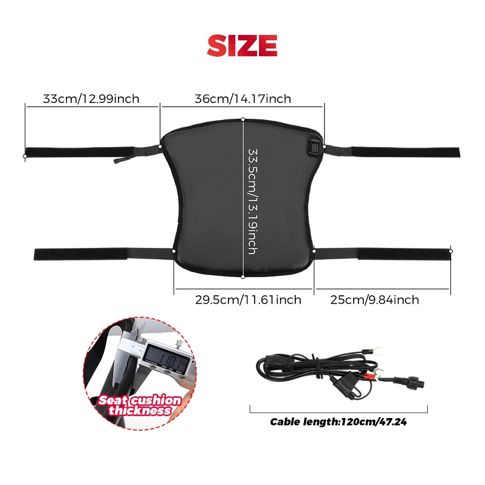 12V Heated Seat Cover motorbike